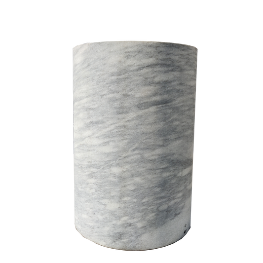 Trunk of column in marble Cristallina Arabescato