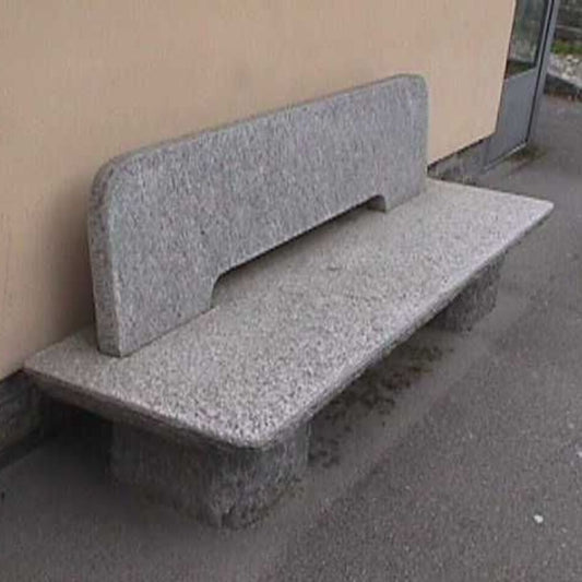 Banc en granit du Tessin avec dossier