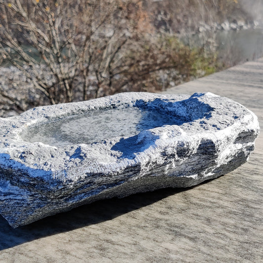 Ticino granite birdbath